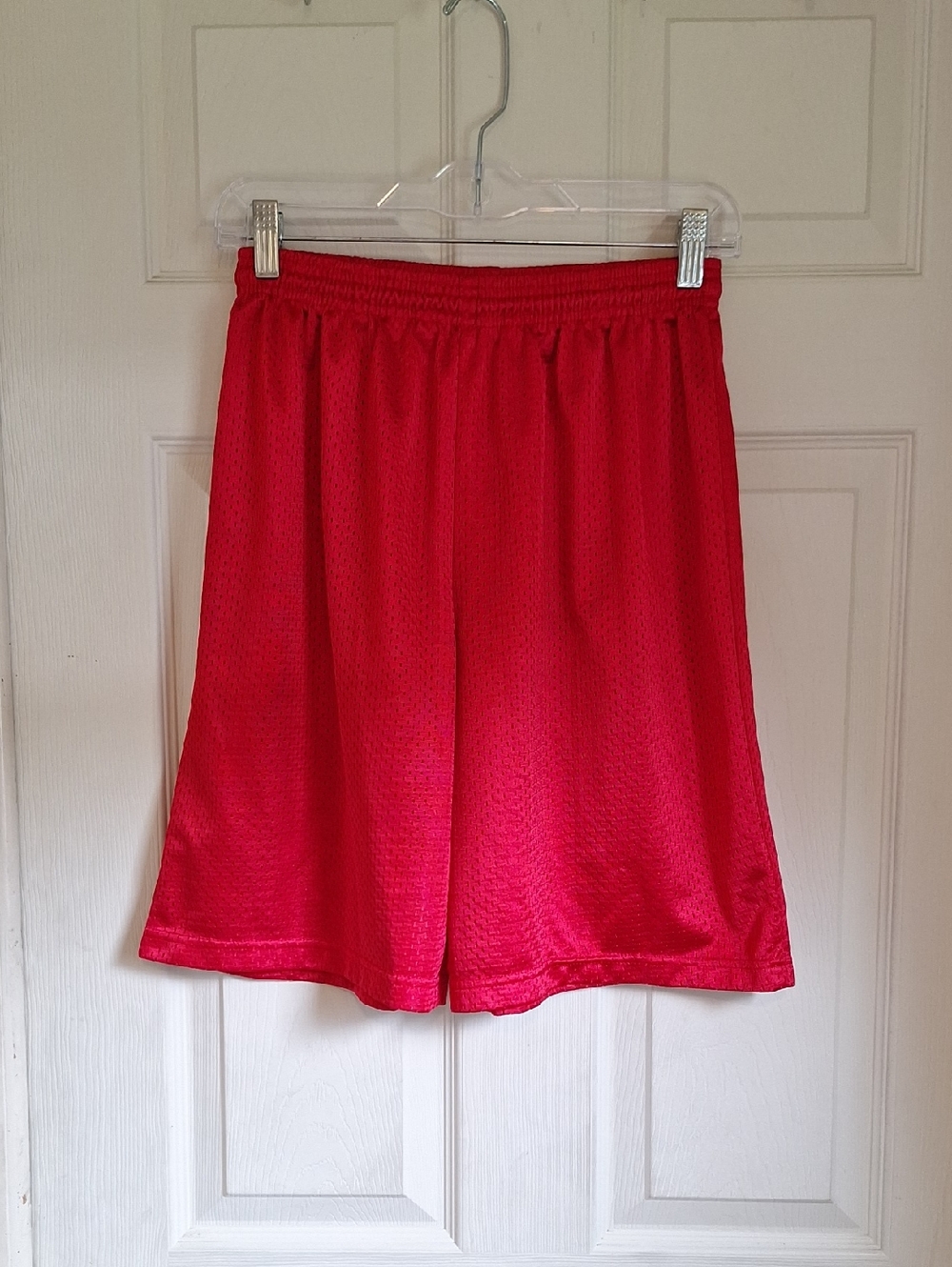 A4 Men's Red Athletic Mesh Shorts with Elastic Waist Size Medium